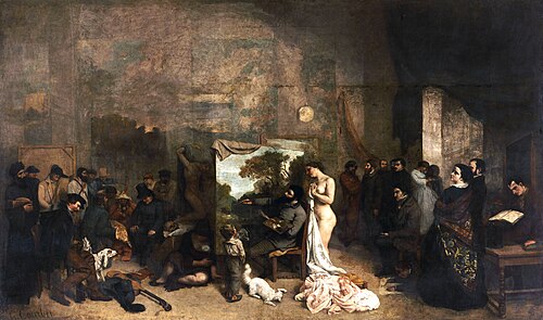 Gustave Courbet 
Het Atelier van de kunstenaar, 1855, Parijs, Mus&eacute;e d&rsquo;Orsay