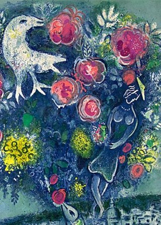 Marc Chagall, De engelenbaai met het boeketje rozen (detail), 1967, Rotterdam, Stichting Gifted Art