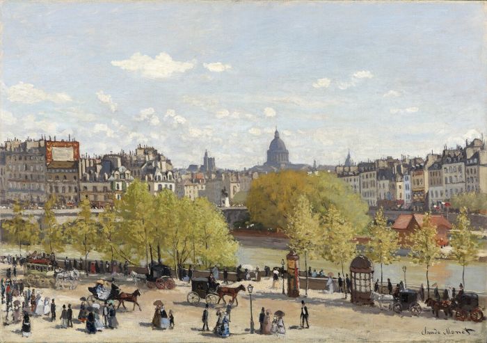 Nieuw Parijs. Claude Monet, Quay du Louvre, 1867, Den Haag, Kunstmuseum