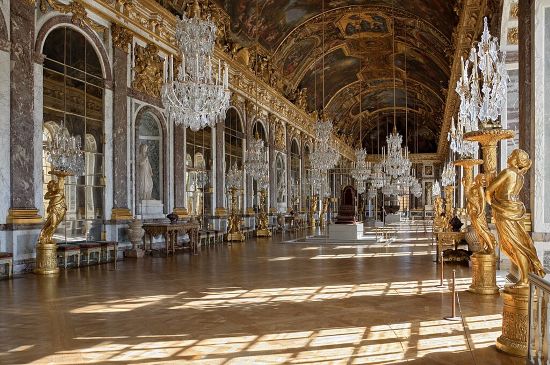 Paleis van Versailles, met zicht op de Spiegelzaal