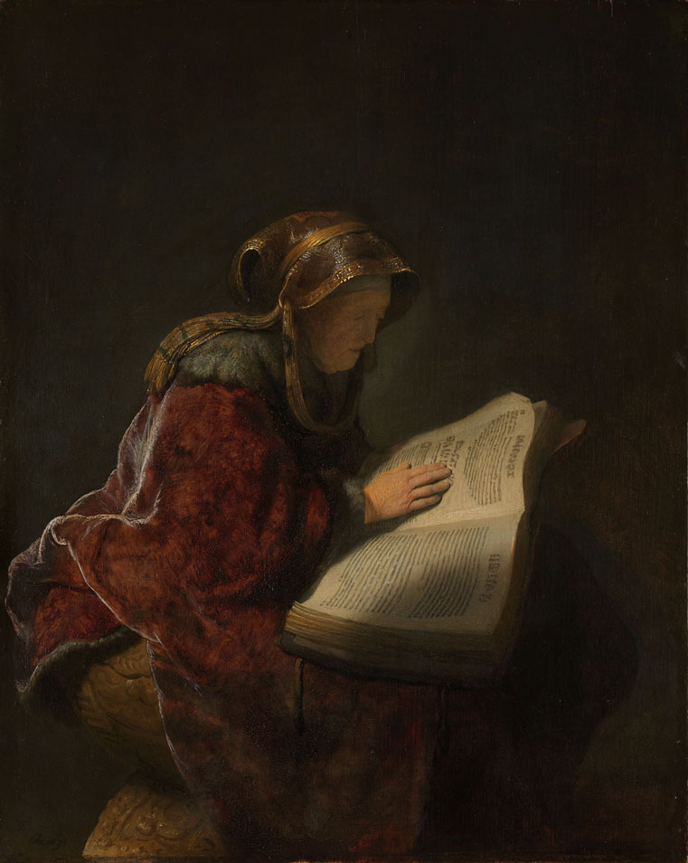 Rembrandt van Rijn, Oude lezende vrouw, 1631, Rijksmuseum-Amsterdam
