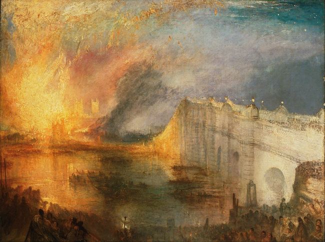 J.M.W Turner, The Burning of the Houses of Lords and Commons, 16th October, 1834, 1834-35, Philadelphia Museum of Art